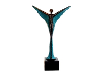 gedenkobject mini urn bronzen engel