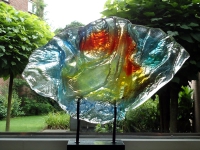 glazen urn modern uniek vleugel