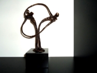 mini urn hart bronzen asbeeld