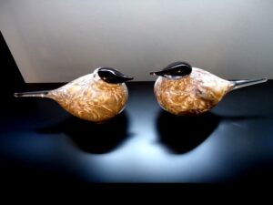 urnen vogels modern glas