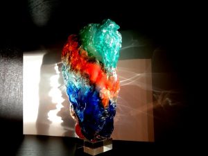 moderne urn beelden van glas