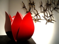 urn tulp metaal modern