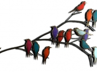 gedenk idee vogels kleurrijk urn