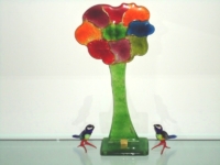 levensboom gedenkboom vogels glas