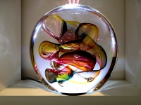 glazen mini urn met lichtje